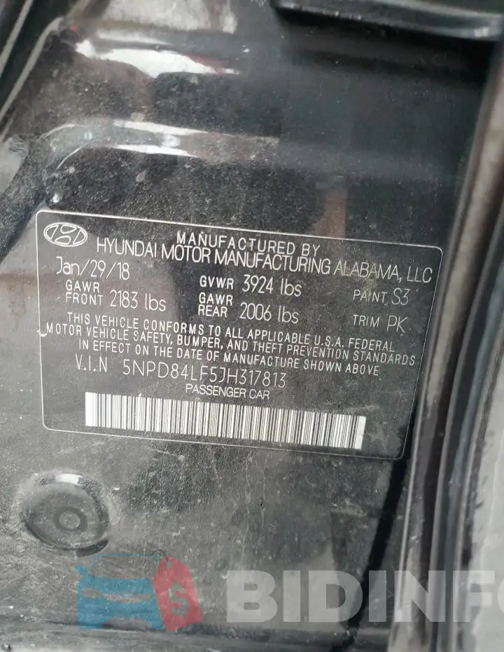 5NPD84LF5JH317813 Photo# 12