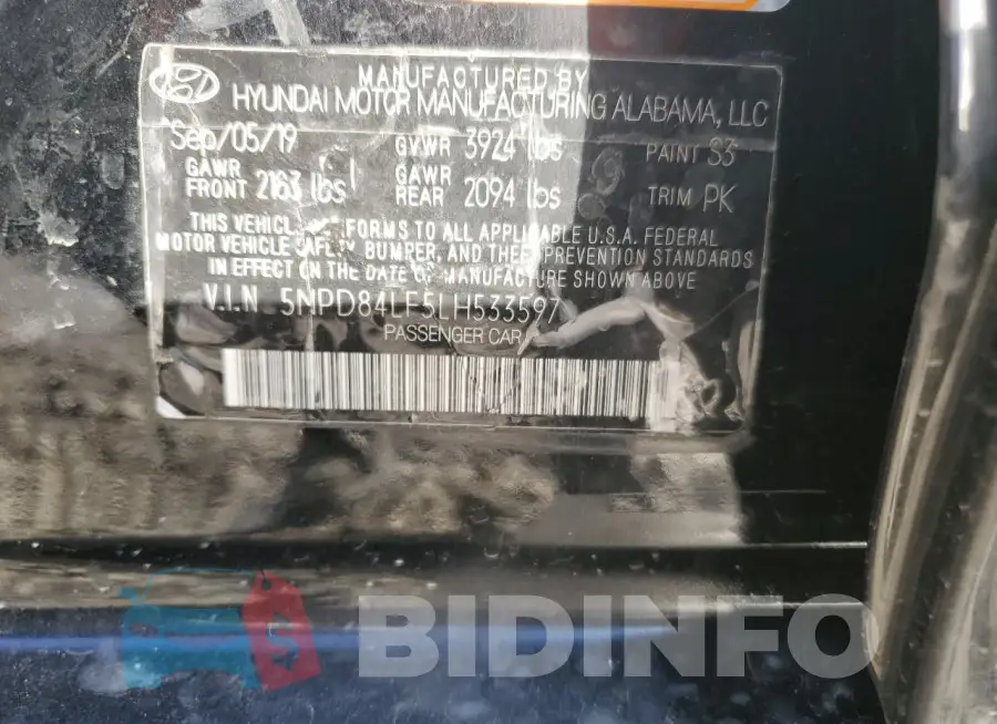 5NPD84LF5LH533597 Photo# 13
