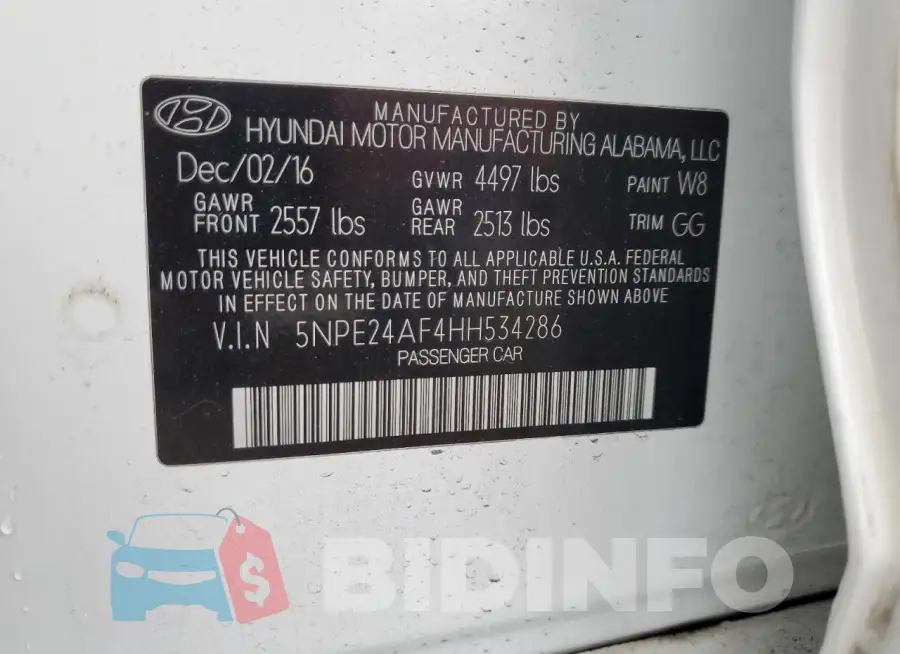 5NPE24AF4HH534286 Photo# 13