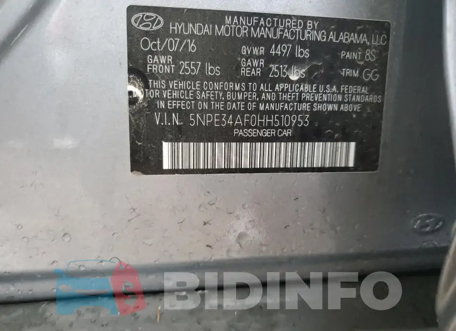 5NPE34AF0HH510953 Photo# 13