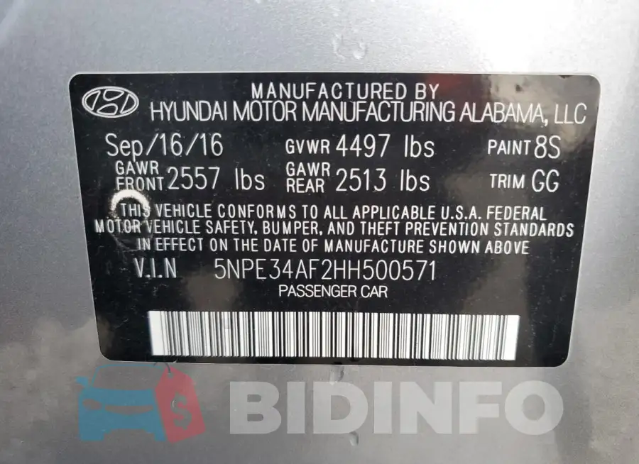 5NPE34AF2HH500571 Photo# 12