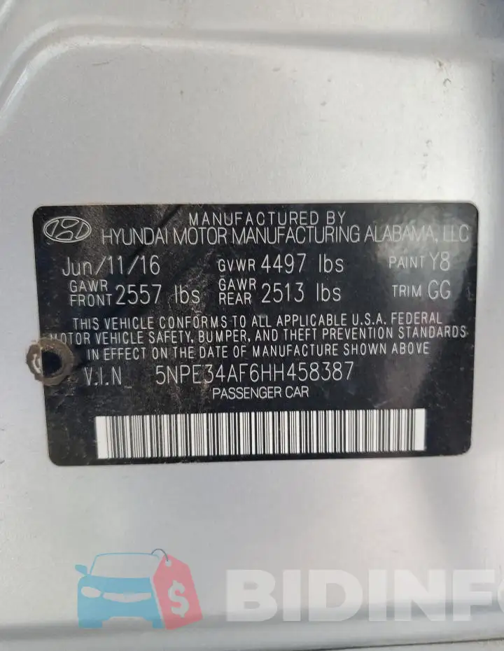 5NPE34AF6HH458387 Photo# 12