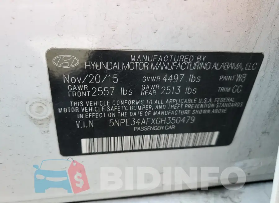5NPE34AFXGH350479 Photo# 12