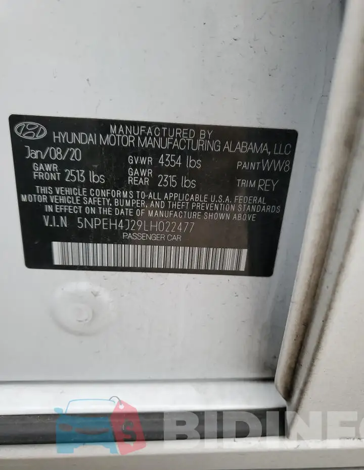 5NPEH4J29LH022477 Photo# 12