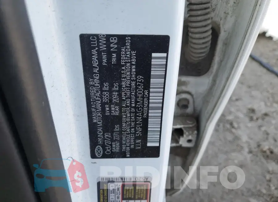 5NPLN4AG3MH006739 Photo# 13