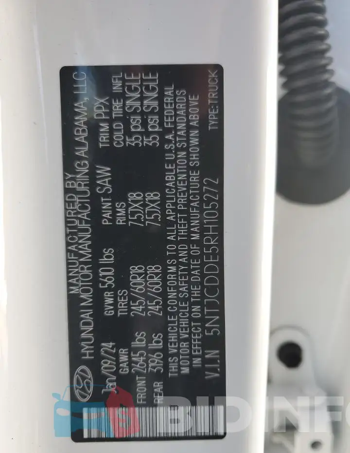 5NTJCDDE5RH105272 Photo# 12