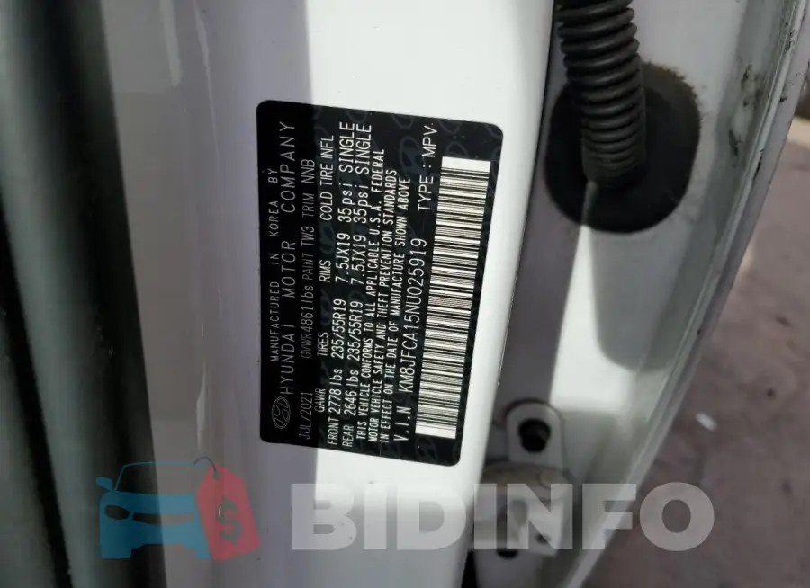KM8JFCA15NU025919 Photo# 12
