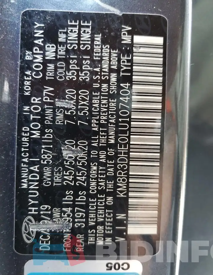 KM8R3DHE0LU107404 Photo# 14
