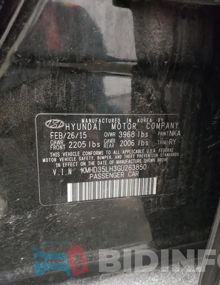 KMHD35LH3GU263850 Photo# 12