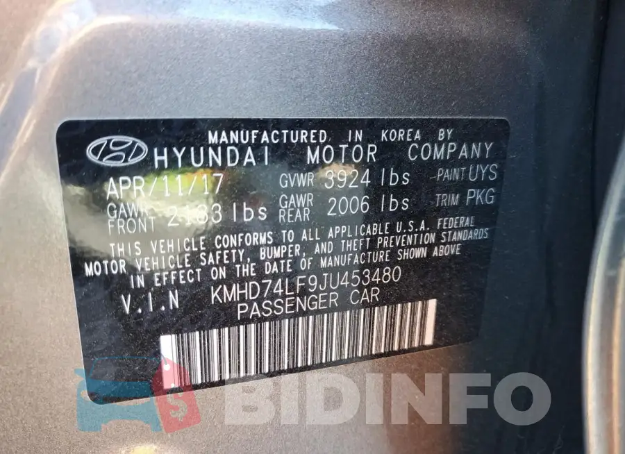 KMHD74LF9JU453480 Photo# 12