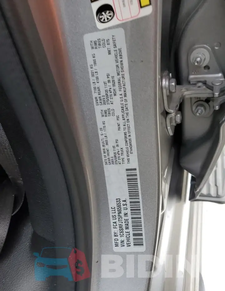 1C6SRFJT5PN656533 Photo# 12