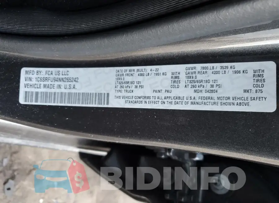 1C6SRFU94NN265242 Photo# 12