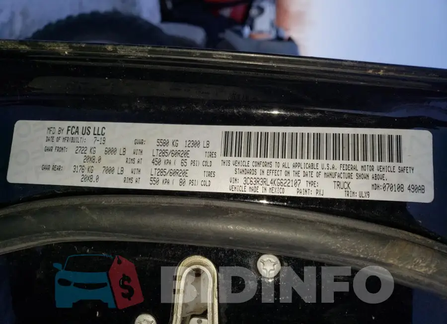 3C63R3RL4KG622107 Photo# 12
