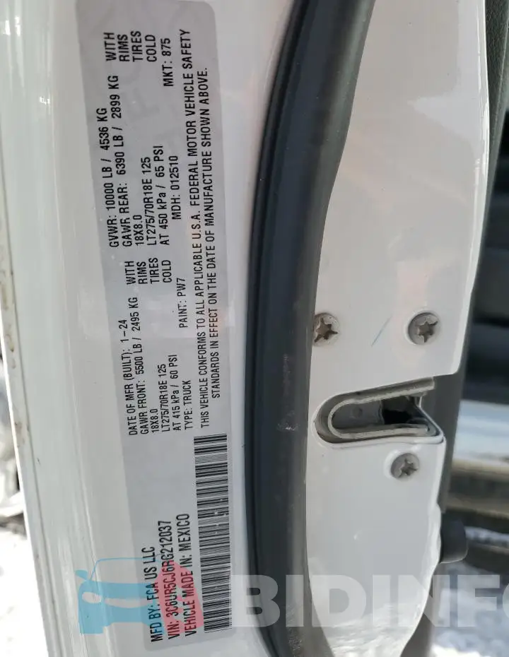 3C6UR5CJ6RG212037 Photo# 12