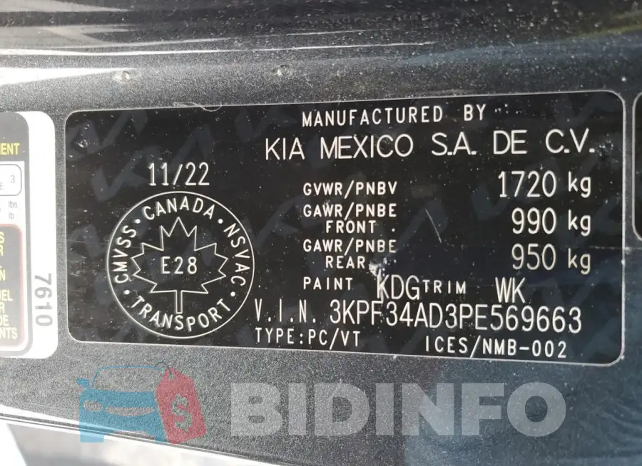 3KPF34AD3PE569663 Photo# 12