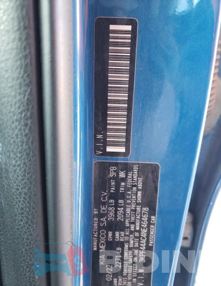 3KPF44AC4NE464678 Photo# 13