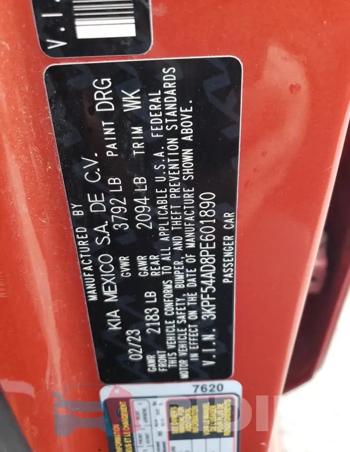 3KPF54AD8PE601890 Photo# 13