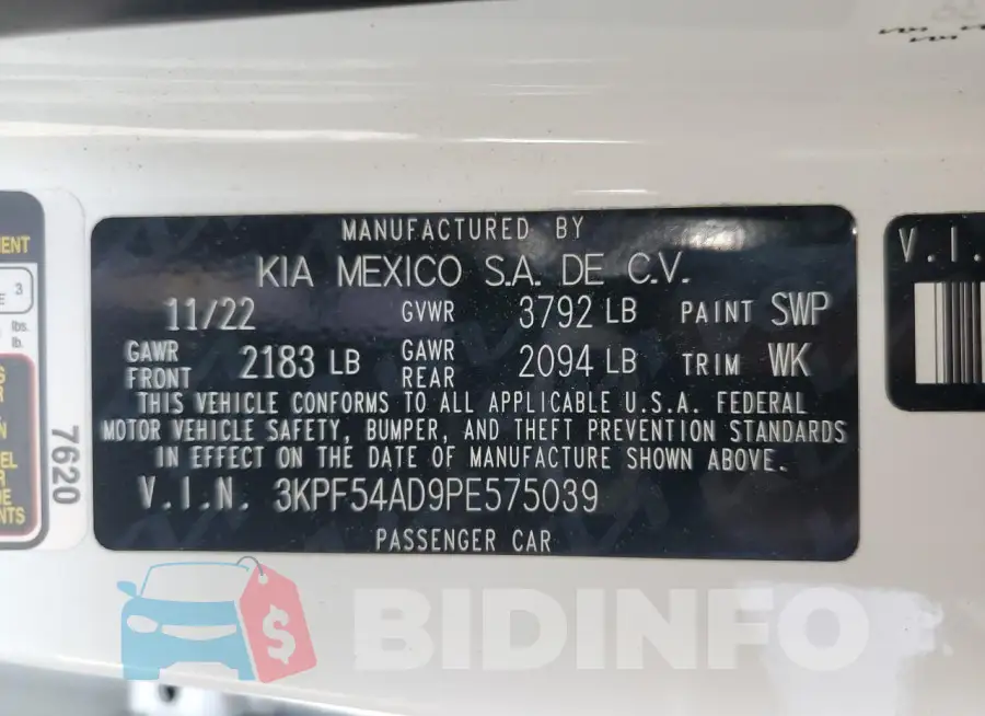 3KPF54AD9PE575039 Photo# 13