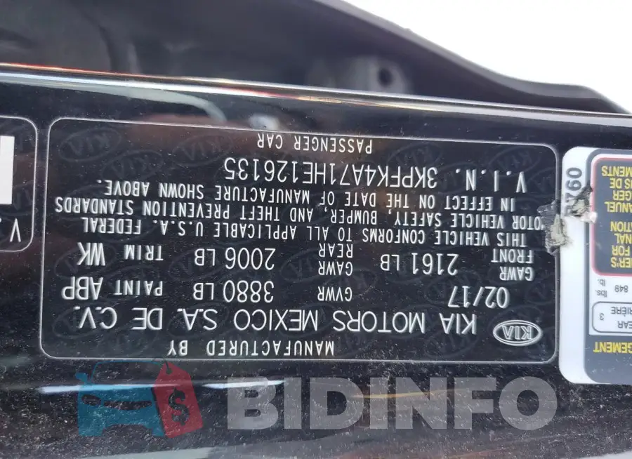 3KPFK4A71HE126135 Photo# 12