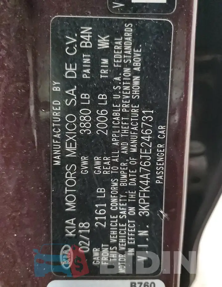 3KPFK4A76JE246731 Photo# 13