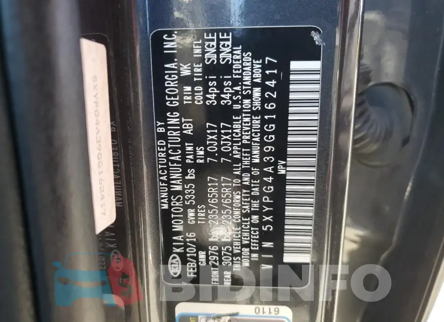 5XYPG4A39GG162417 Photo# 13