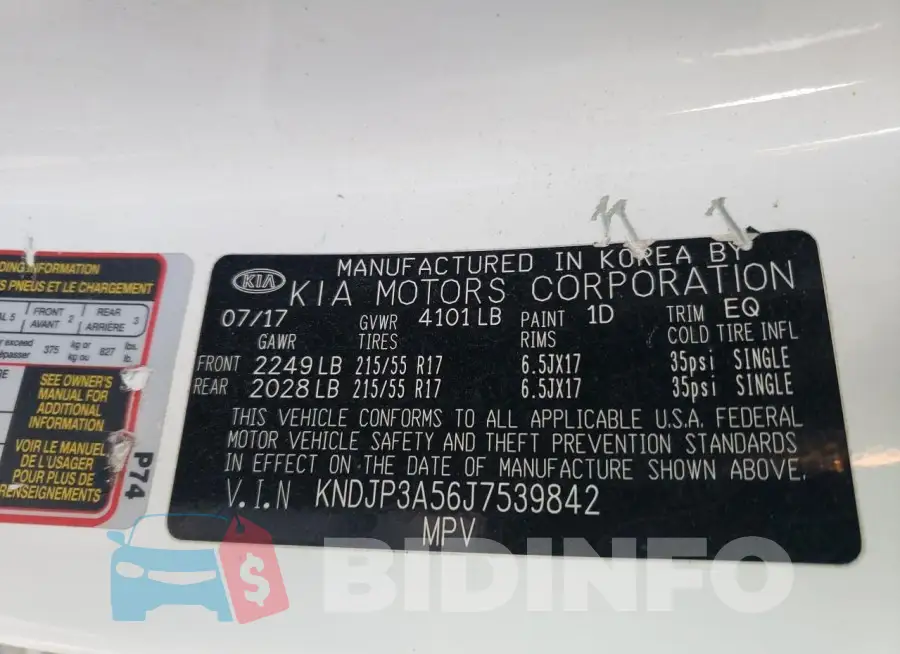 KNDJP3A56J7539842 Photo# 12