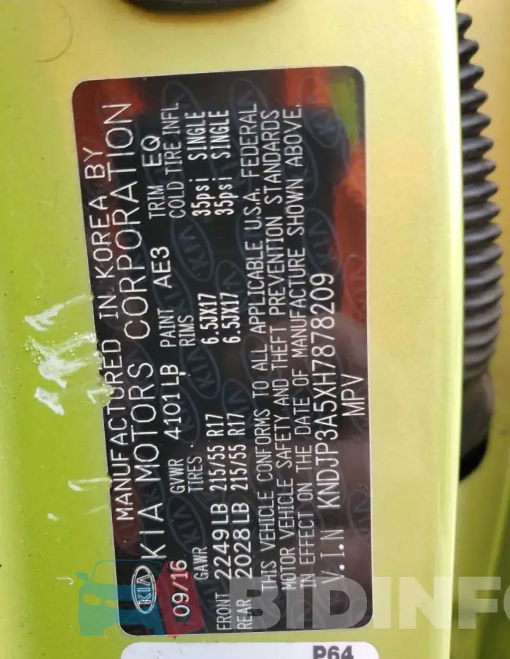KNDJP3A5XH7878209 Photo# 13