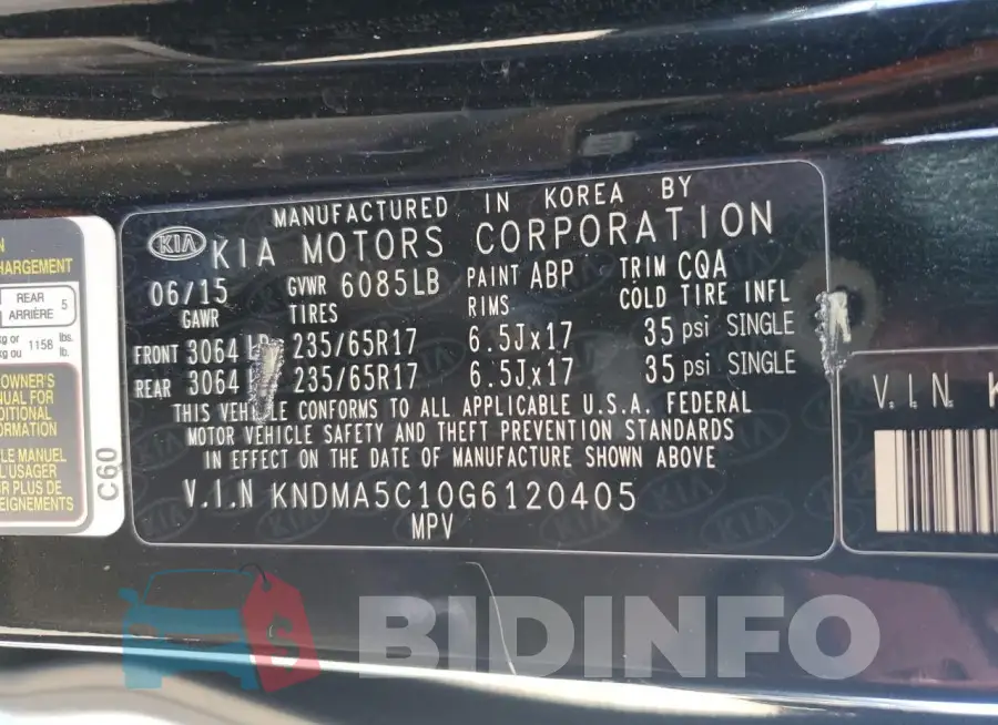 KNDMA5C10G6120405 Photo# 14