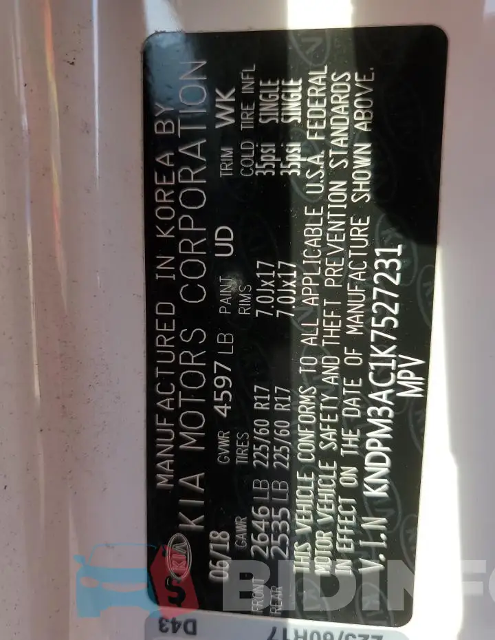 KNDPM3AC1K7527231 Photo# 12