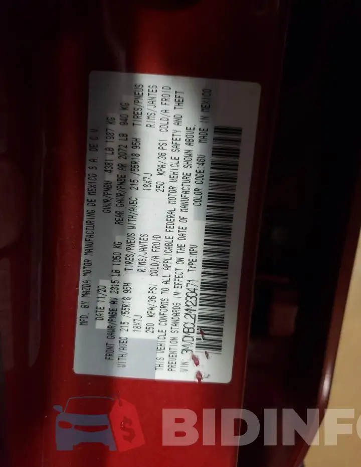 3MVDMBCL2MM230471 Photo# 12