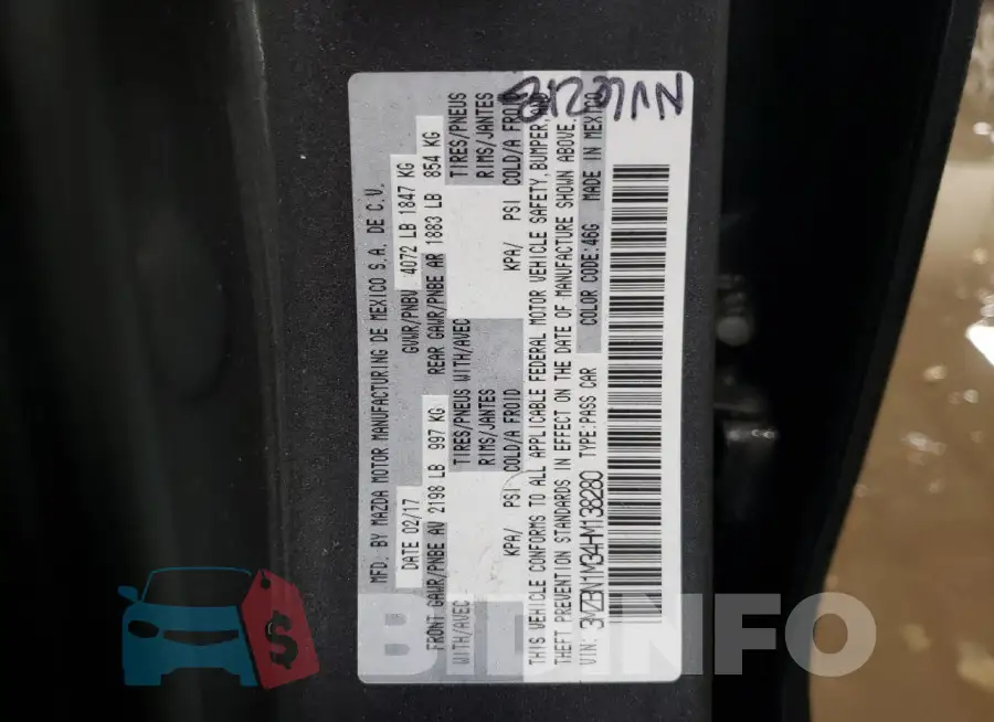 3MZBN1M34HM138280 Photo# 13