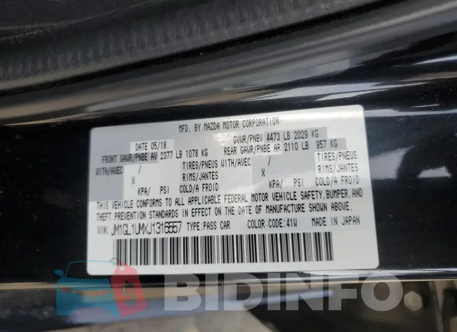 JM1GL1UMXJ1316557 Photo# 12