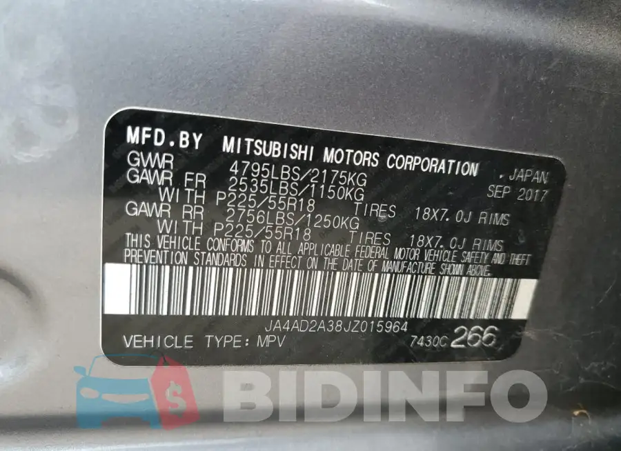 JA4AD2A38JZ015964 Photo# 14