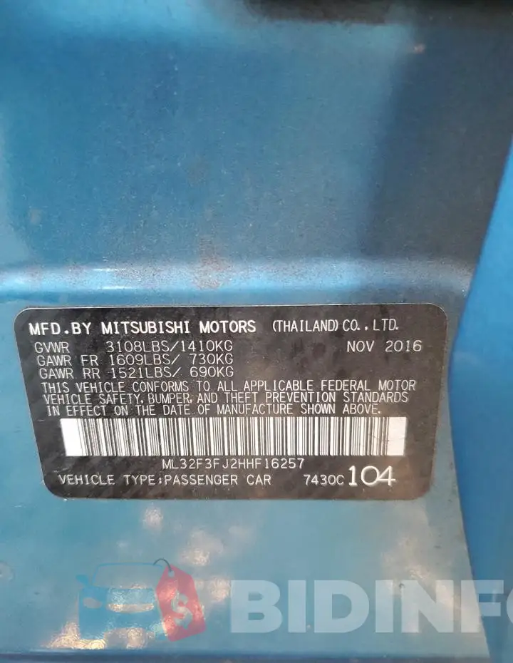 ML32F3FJ2HHF16257 Photo# 12