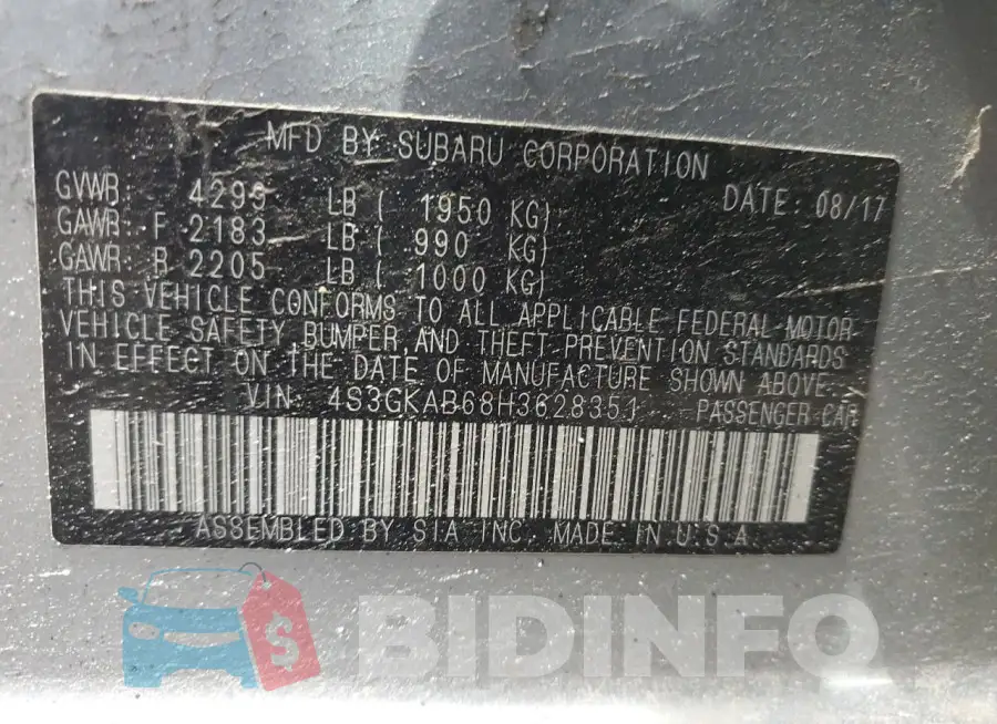 4S3GKAB68H3628351 Photo# 12