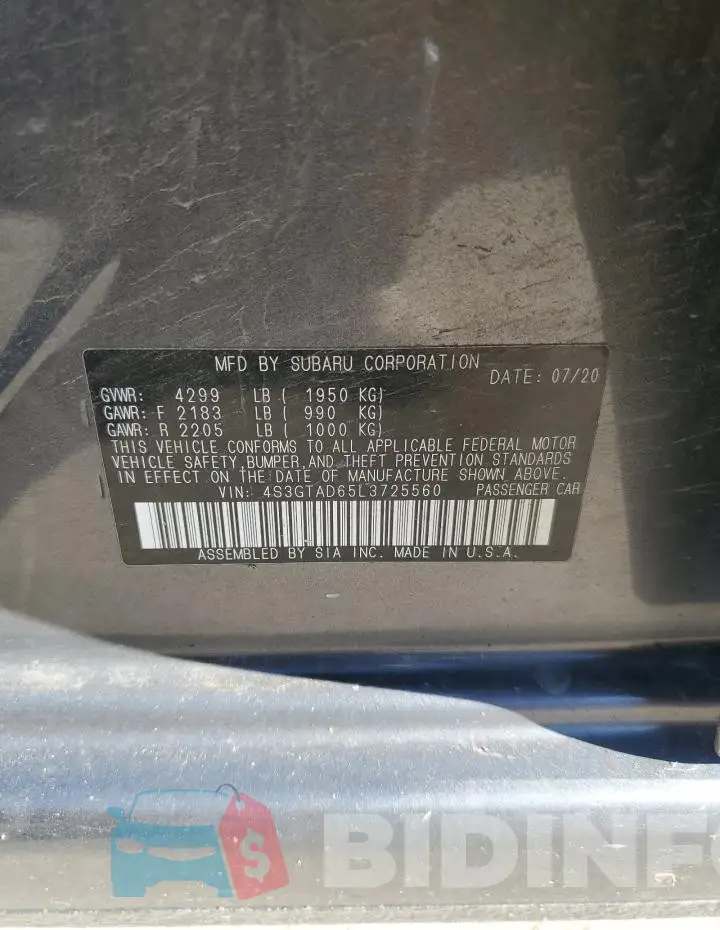 4S3GTAD65L3725560 Photo# 13