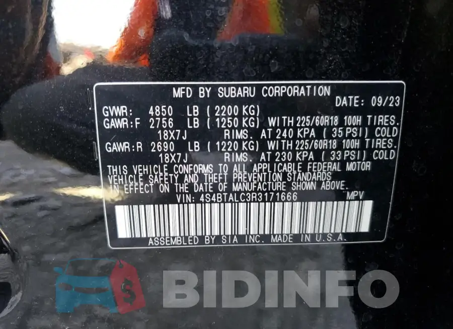 4S4BTALC3R3171666 Photo# 13