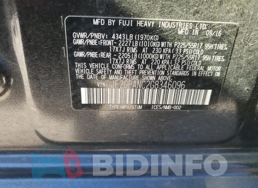 JF2GPANC2G8346096 Photo# 13