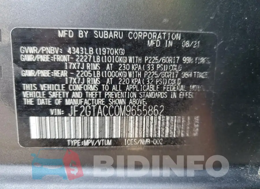 JF2GTACC0M9655862 Photo# 13
