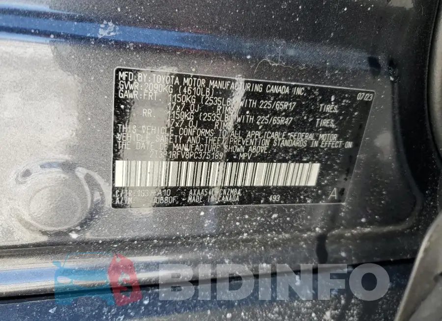 2T3P1RFV8PC375189 Photo# 13