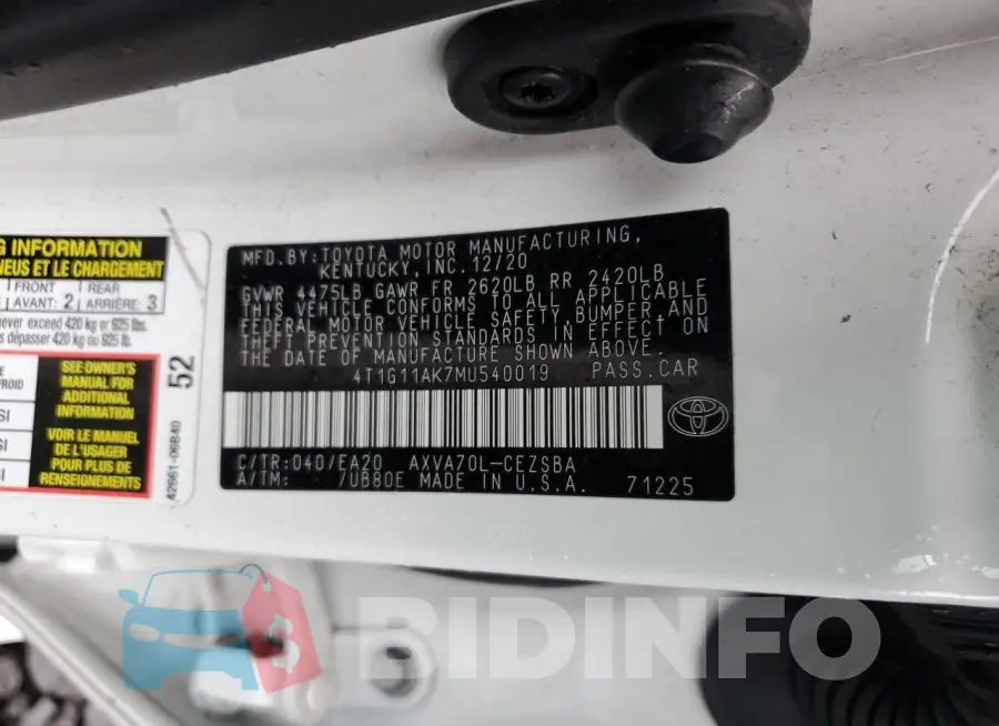4T1G11AK7MU540019 Photo# 13
