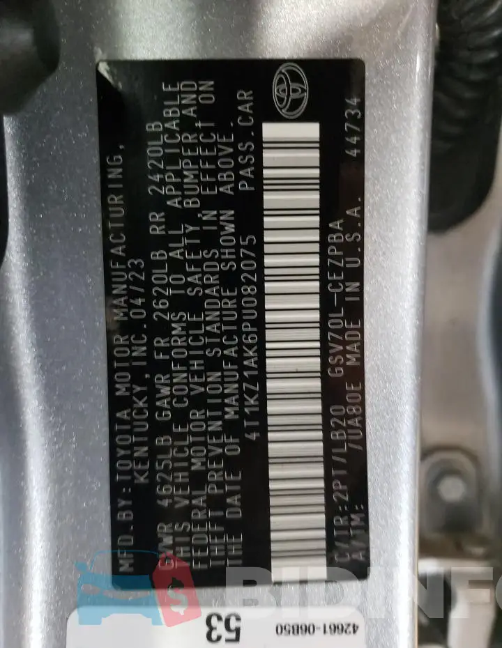 4T1KZ1AK6PU082075 Photo# 12