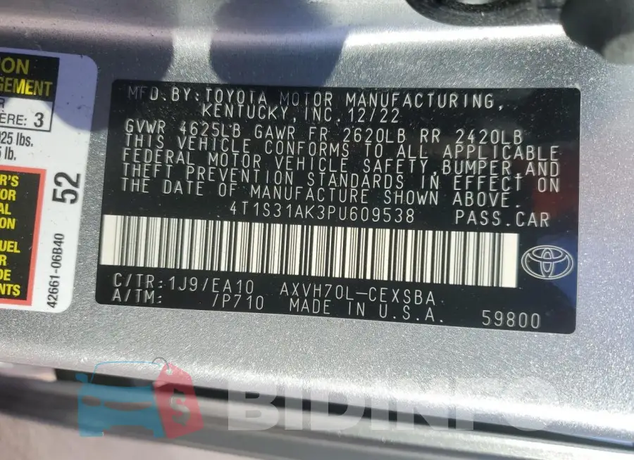 4T1S31AK3PU609538 Photo# 13