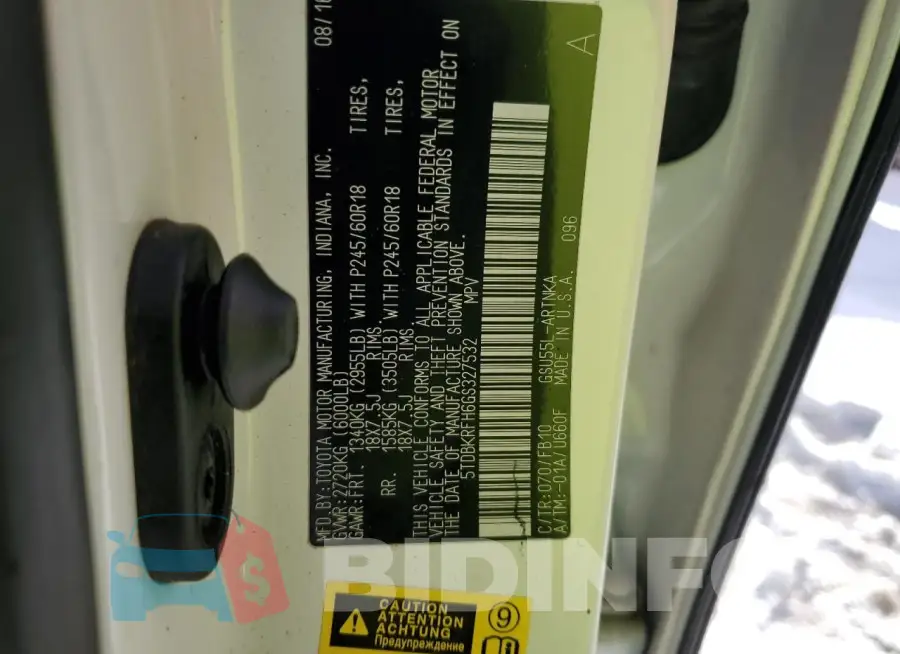 5TDBKRFH6GS327532 Photo# 13