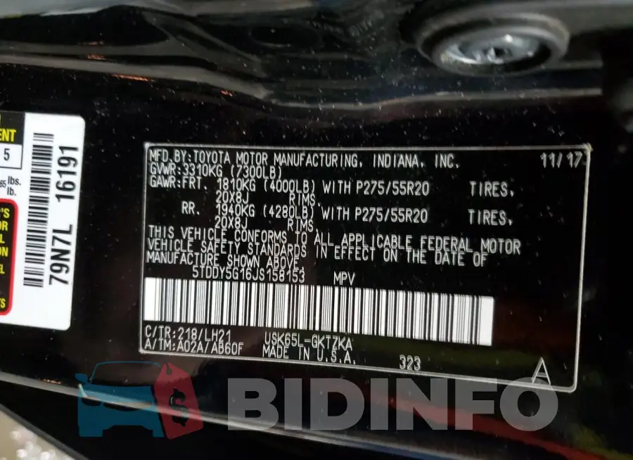 5TDDY5G16JS158153 Photo# 14