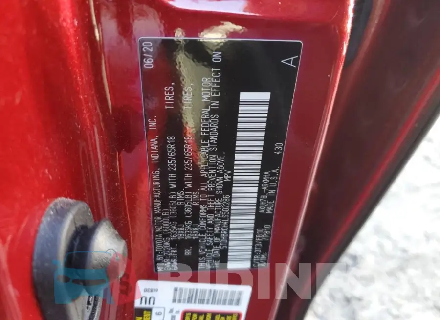 5TDHBRCH4LS502286 Photo# 13