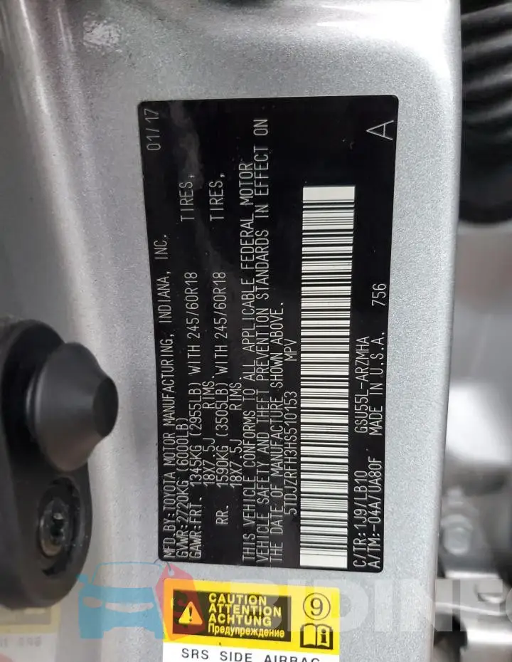 5TDJZRFH3HS510153 Photo# 12