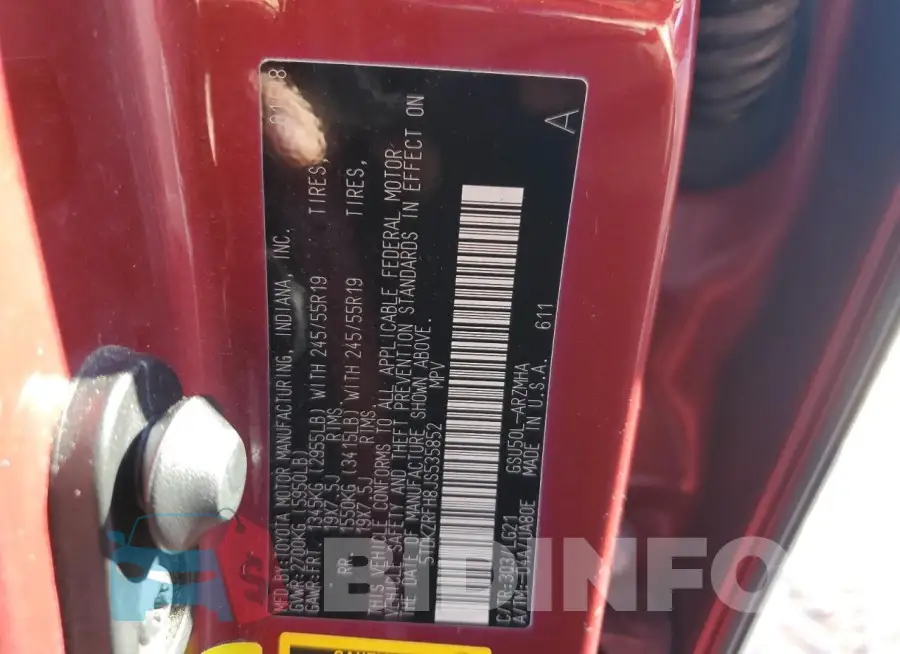 5TDKZRFH8JS535852 Photo# 13