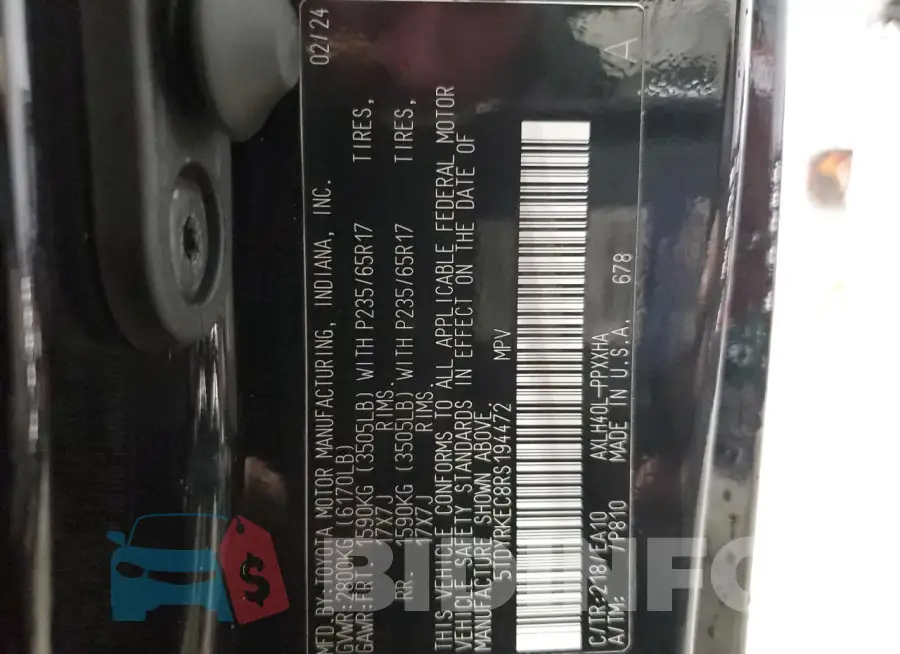 5TDYRKEC8RS194472 Photo# 13