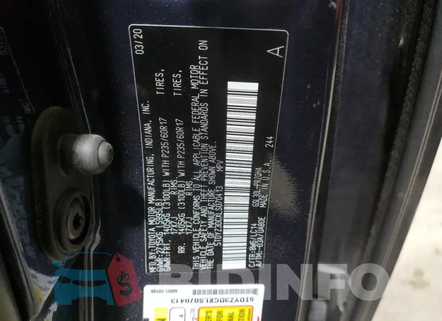 5TDYZ3DCXLS070413 Photo# 13